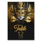 Maskerade Masker Motief Zwart Goud ID1031 Kaart (Voorkant)