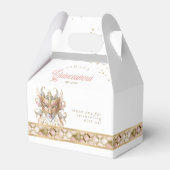 Maskerade Masker Motif Harlequin Roos Gold ID1031 Bedankdoosjes (Voorkant Zijde)