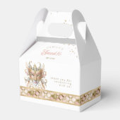 Maskerade Masker Motif Harlequin Roos Gold ID1032 Bedankdoosjes (Voorkant Zijde)