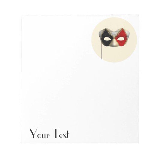 Maskerade Masker Notitieblok (Voorkant)