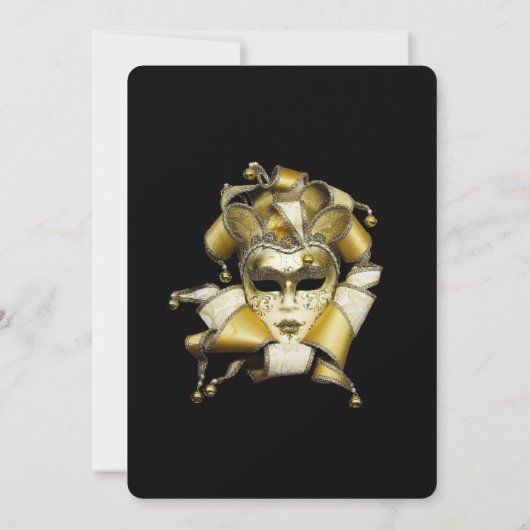 Maskerade Masker Quinceañera Party Uitnodiging (Achterkant)