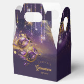 Maskerade Maskers Quinceanera Paarse Goud ID1031 Bedankdoosjes (Geopend)