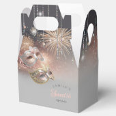 Maskerade Maskers Sweet Zestien Roos Goud ID1032 Bedankdoosjes (Geopend)