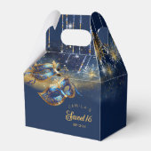 Maskerade Maskers Zoet Zestien Blauw Goud ID1032 Bedankdoosjes (Voorkant Zijde)