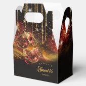 Maskerade Maskers Zoet Zestien Rood Goud ID1032 Bedankdoosjes (Geopend)