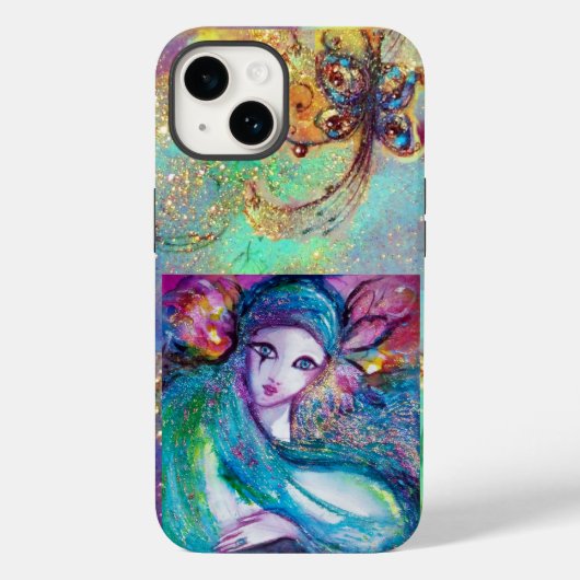 MASKERADE/MASKJE IN BLAUW Case-Mate iPhone CASE (Achterkant)