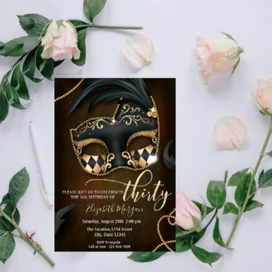 Maskerade, Masque 30e verjaardag Kaart