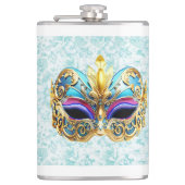 Maskerade met de gouden versieringen heupfles (Voorkant)