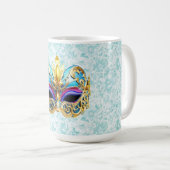 Maskerade met de gouden versieringen koffiemok (Voorkant rechts)