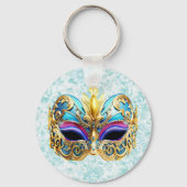 Maskerade met de gouden versieringen sleutelhanger (Voorkant)
