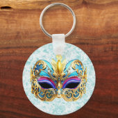 Maskerade met de gouden versieringen sleutelhanger (Voorkant)