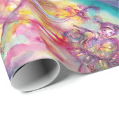 MASKERADE PARTIJ, Mardi Gras Maskers, Dance, Muzie Cadeaupapier (Rol Hoek)