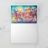 MASKERADE PARTIJ, Mardi Gras Maskers, Dance, Muzie Kaart (Binnen)