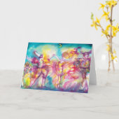 MASKERADE PARTIJ, Mardi Gras Maskers, Dance, Muzie Kaart (Gele Bloem)