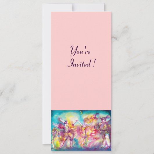 MASKERADE PARTIJ, Mardi Gras Maskers, Dance, Muzie Kaart (Voorkant)