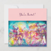 MASKERADE PARTIJ, Mardi Gras Maskers, Dance, Muzie Kaart (Voorkant)