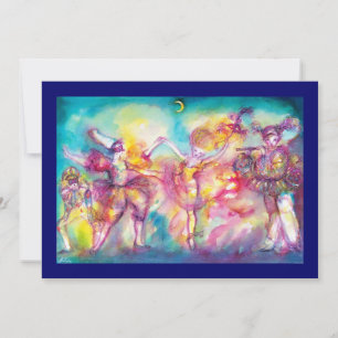 MASKERADE PARTIJ, Mardi Gras Maskers, Dance, Muzie Kaart