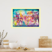 MASKERADE PARTIJ, Mardi Gras Maskers, Dance, Muzie Poster (Keuken)