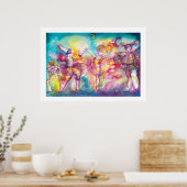 MASKERADE PARTIJ, Mardi Gras Maskers, Dance, Muzie Poster (Keuken)