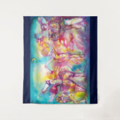 MASKERADE PARTIJ, Mardi Gras Maskers, Dance, Muzie Wandkleed (Voorkant)