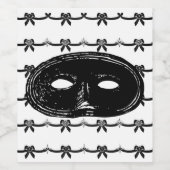  maskerade partijmasker wijn etiket (Enkel label)