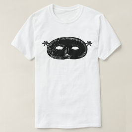  maskerade partijmasker zwart wit t-shirt