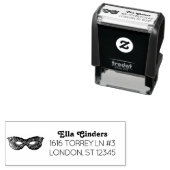 Maskerade Party Masker Retouradres Elegante tekst Zelfinktende Stempel (In situ)