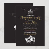 Maskerade Party Verjaardag Evenementenmasker Uitno Kaart (Voorkant / Achterkant)