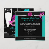 Maskerade Prom High School Dans Blauwe Roze Kaart (Voorkant / Achterkant)