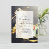 Maskerade Quinceañera Uitnodiging (Staand voorkant)