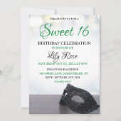 Maskerade sweet 16 uitnodiging (Voorkant)