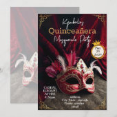 Maskerade Uitnodiging (Voorkant / Achterkant)