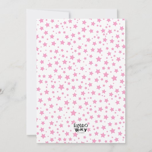 Maskerade uitnodiging: roze zoet 16 bal kaart (Achterkant)