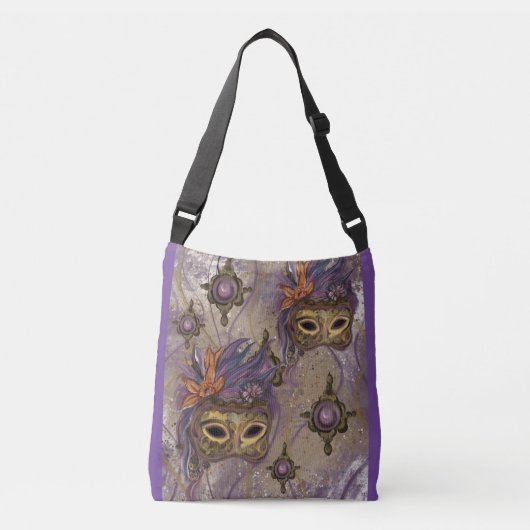 MASKERADE VENETIË KUNST CROSSBODY TAS (Voorkant)