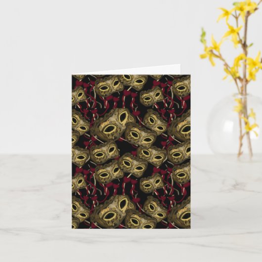 MASKERADE VENETIË KUNST KAART (Gele Bloem)