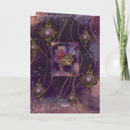 MASKERADE VENETIË KUNST KAART (Achterkant)