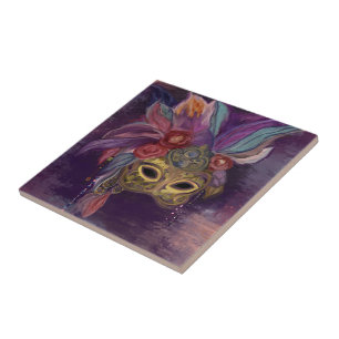 MASKERADE VENETIË KUNST TEGELTJE