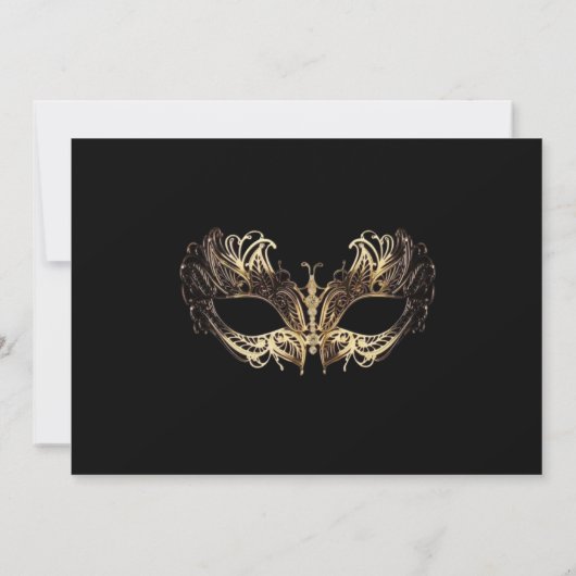 Maskerade Verjaardagsfeest Kaart (Achterkant)