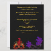 Maskerade Verjaardagsfeest Paarse Rode Zwarte Mask Kaart (Achterkant)