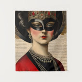 maskerade vrouw wandkleed (Voorkant)