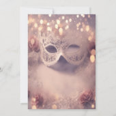 Maskerade, witte kant masker 30e verjaardag kaart (Achterkant)