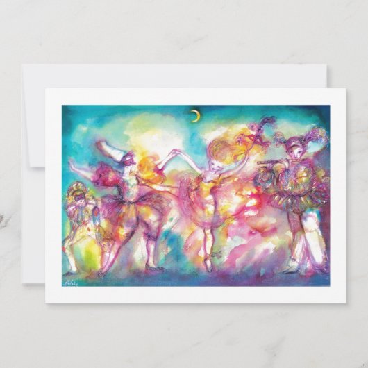 MASKERADEBAL, goudmetaal Aankondiging (Voorkant)