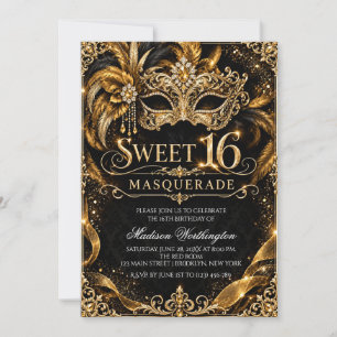 Maskeradebal Sweet 16 Uitnodiging