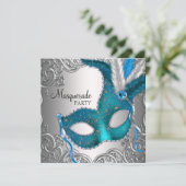 Maskeradefeest en evenement kaart (Staand voorkant)