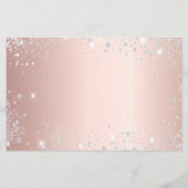 Maskeradefeest roze goud save the date kaart (Achterkant)