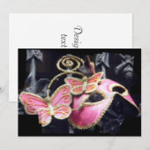 Maskeradefeest Uitnodiging (Voorkant / Achterkant)