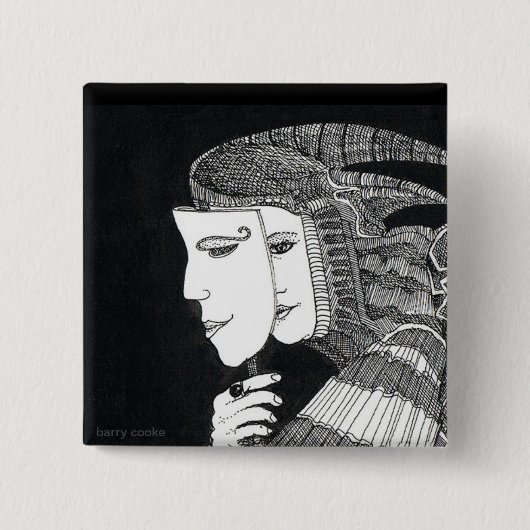 maskerbadge vierkante button 5,1 cm (Voorkant)