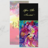 MASKERBAL FEESTJE KAART (Voorkant / Achterkant)