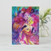 MASKERBAL FEESTJE KAART (Staand voorkant)