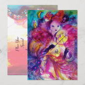 MASKERBAL FEESTJE KAART (Voorkant / Achterkant)